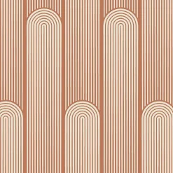 Papier peint Vinyle intissé GoodHome Pawnee terracotta l.53 x H.1005 cm