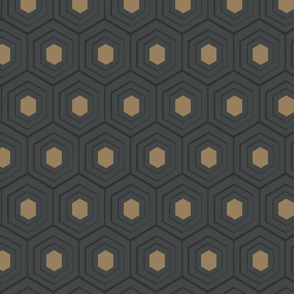 Papier peint Vinyle Intissé GoodHome Draba noir