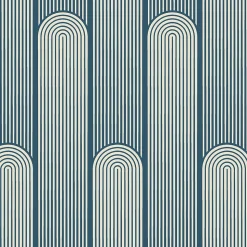 Papier peint Vinyle intissé GoodHome Pawnee bleu canard l.53 x H.1005 cm