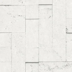Papier peint Vinyle Intissé GoodHome Emer blanc