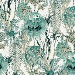 Papier peint vinyle intissé Cuisines & Bains Lutece mat et satiné fonds marins bleu aqua, bleu l.1005 x l.53 cm