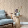 Papier peint vinyle intissé Cassata imprimé géométrique beige L.1000 x l.53cm GoodHome