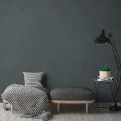 Papier peint Vinyle Intissé GoodHome Izier gris anthracite