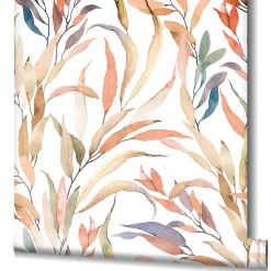 Papier peint vinyle intissé feuillage multicolore L.1001 x l.53cm Cicala