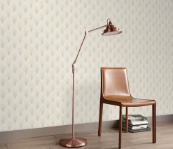 Papier peint vinyle intissé art déco beige, or L.1005 x l.53cm, Erismann Avantgarde