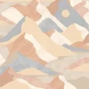 Papier peint vinyle intissé Hills GoodHome rose et bleu L.10m x l.53cm