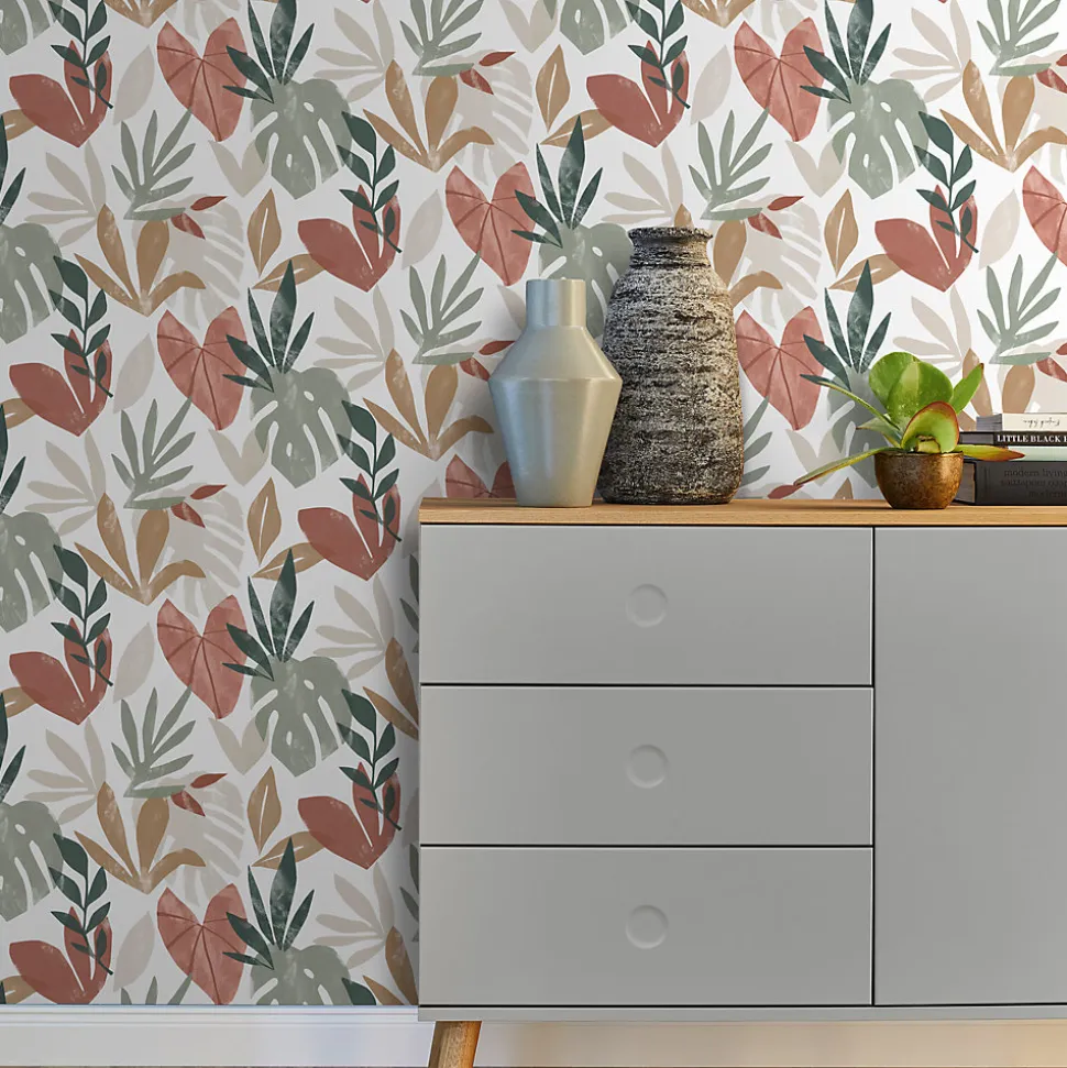 Papier peint vinyle intissé Ajatar feuillage multicouleurs L.1000 x l.53cm GoodHome