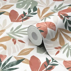 Papier peint vinyle intissé Ajatar feuillage multicouleurs L.1000 x l.53cm GoodHome