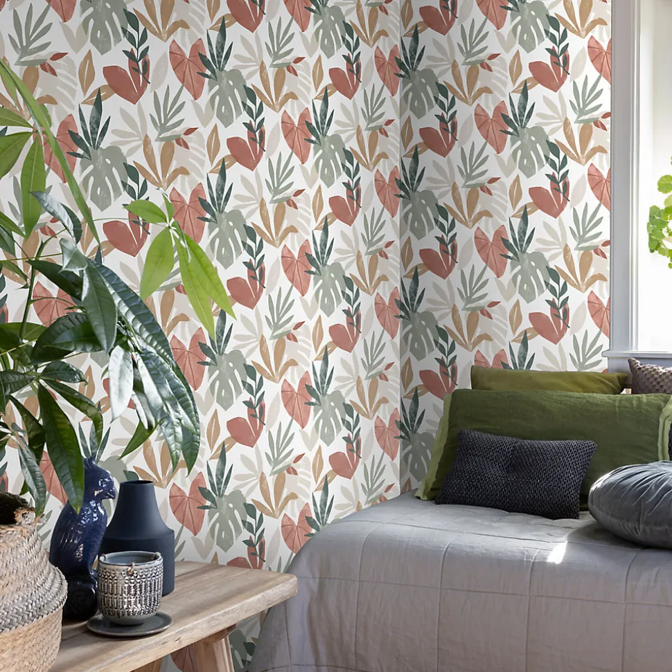 Papier peint vinyle intissé Ajatar feuillage multicouleurs L.1000 x l.53cm GoodHome
