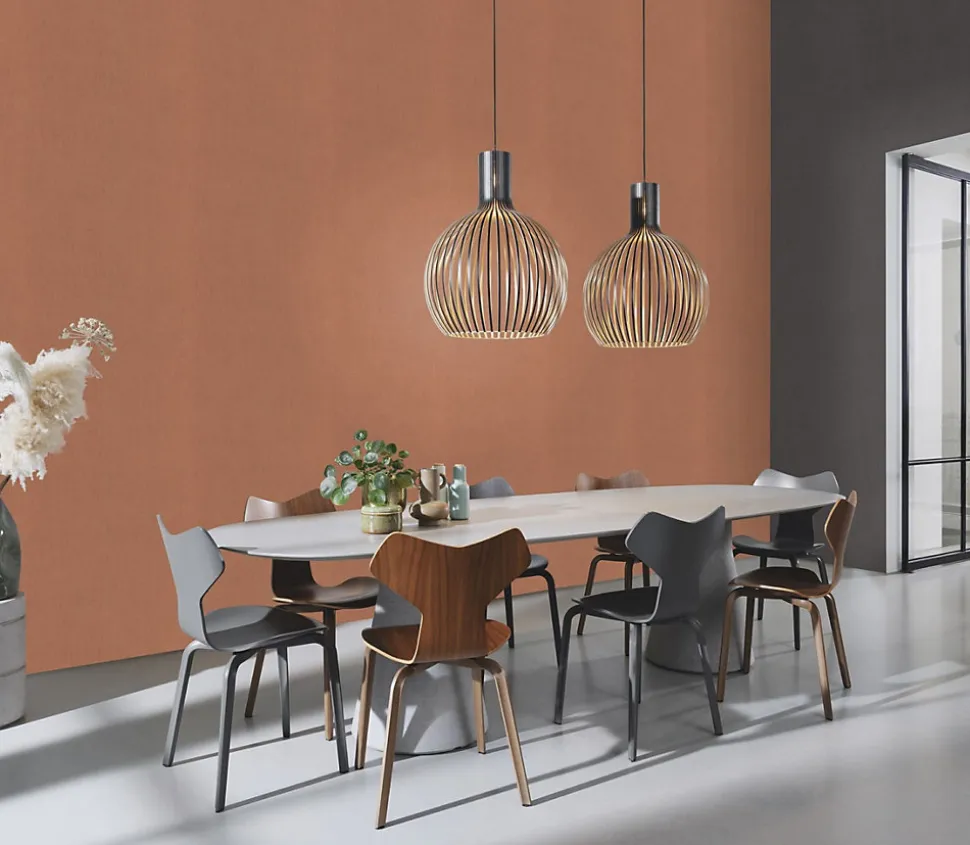 Papier peint vinyle intissé expansé pointe terracotta L.1001 x l.53cm Rasch