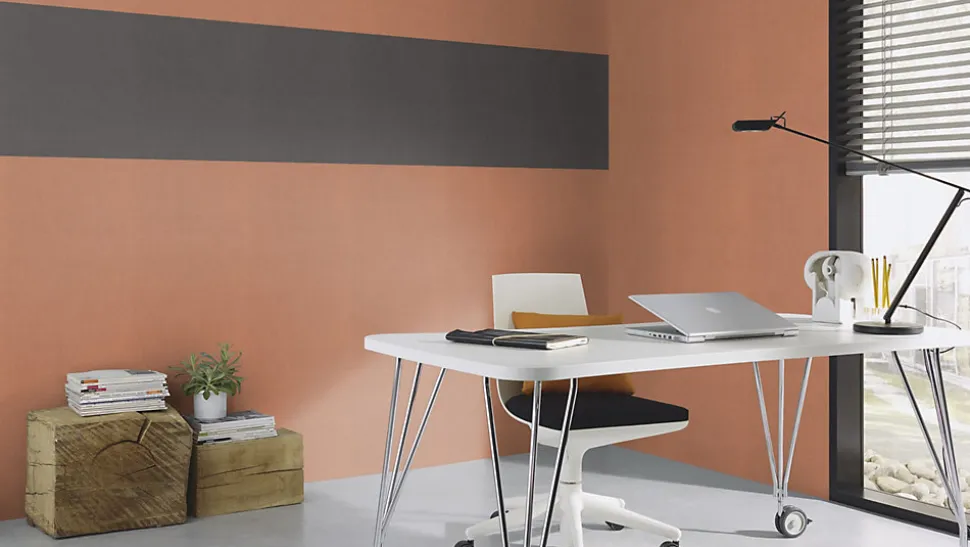 Papier peint vinyle intissé expansé pointe terracotta L.1001 x l.53cm Rasch