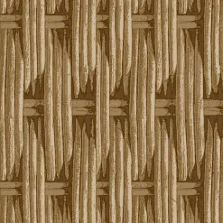 Papier peint vinyle intissé Villa Rosalie Lutece mat et satiné trompe l'œil paille beige, beige doré l.1005 x l.53 cm