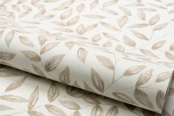 Papier peint vinyle intissé feuillage Jessy beige taupe L.1005 x l.53cm Grandeco