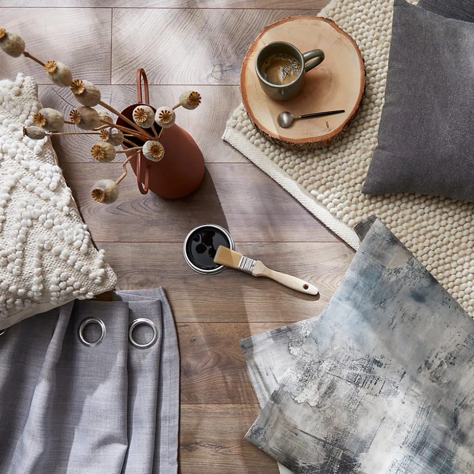Papier peint Vinyle Intissé GoodHome Elmas gris