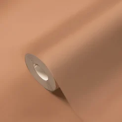 Papier peint vinyle intissé uni orange terracotta L.53 x l.1005 cm GoodHome Aune