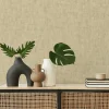 Papier peint vinyle intissé uni Kopa beige L.1005 x l.53cm Lutèce