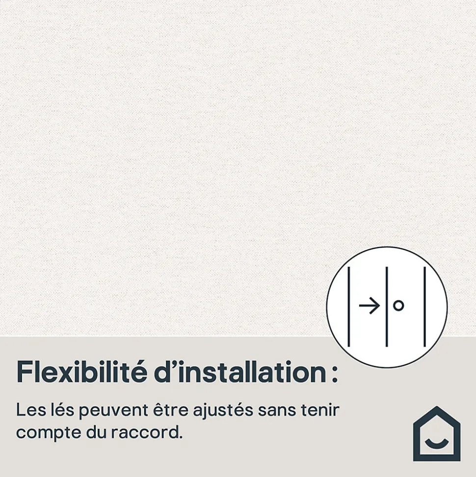 Papier peint vinyle intissé uni aspect tissu blanc L.1005 x l.53cm GoodHome, Mythe