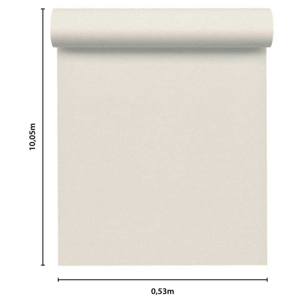 Papier peint vinyle intissé uni aspect tissu blanc L.1005 x l.53cm GoodHome, Mythe