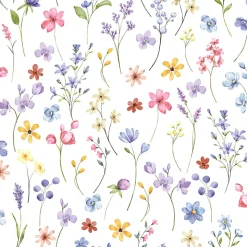Papier peint vinyle intissé fleurs romantiques multicouleurs L. 1005 x l. 53cm Ugepa
