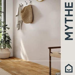 Papier peint vinyle intissé uni aspect tissu beige L.1005 x l.53cm GoodHome, Mythe