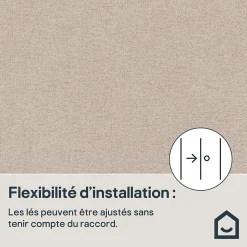 Papier peint vinyle intissé uni aspect tissu beige L.1005 x l.53cm GoodHome, Mythe