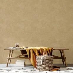 Papier peint vinyle intissé imitation mur taloché cuivre L.1005 x l.53cm Lutèce