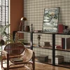 Papier peint vinyle intissé Bensimon tissu ecossais beige L.1005 x l.53cm Lutèce
