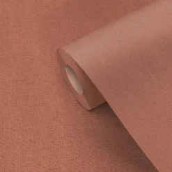 Papier peint vinyle intissé uni orange terracotta L.53 x l.1005 cm GoodHome Tille