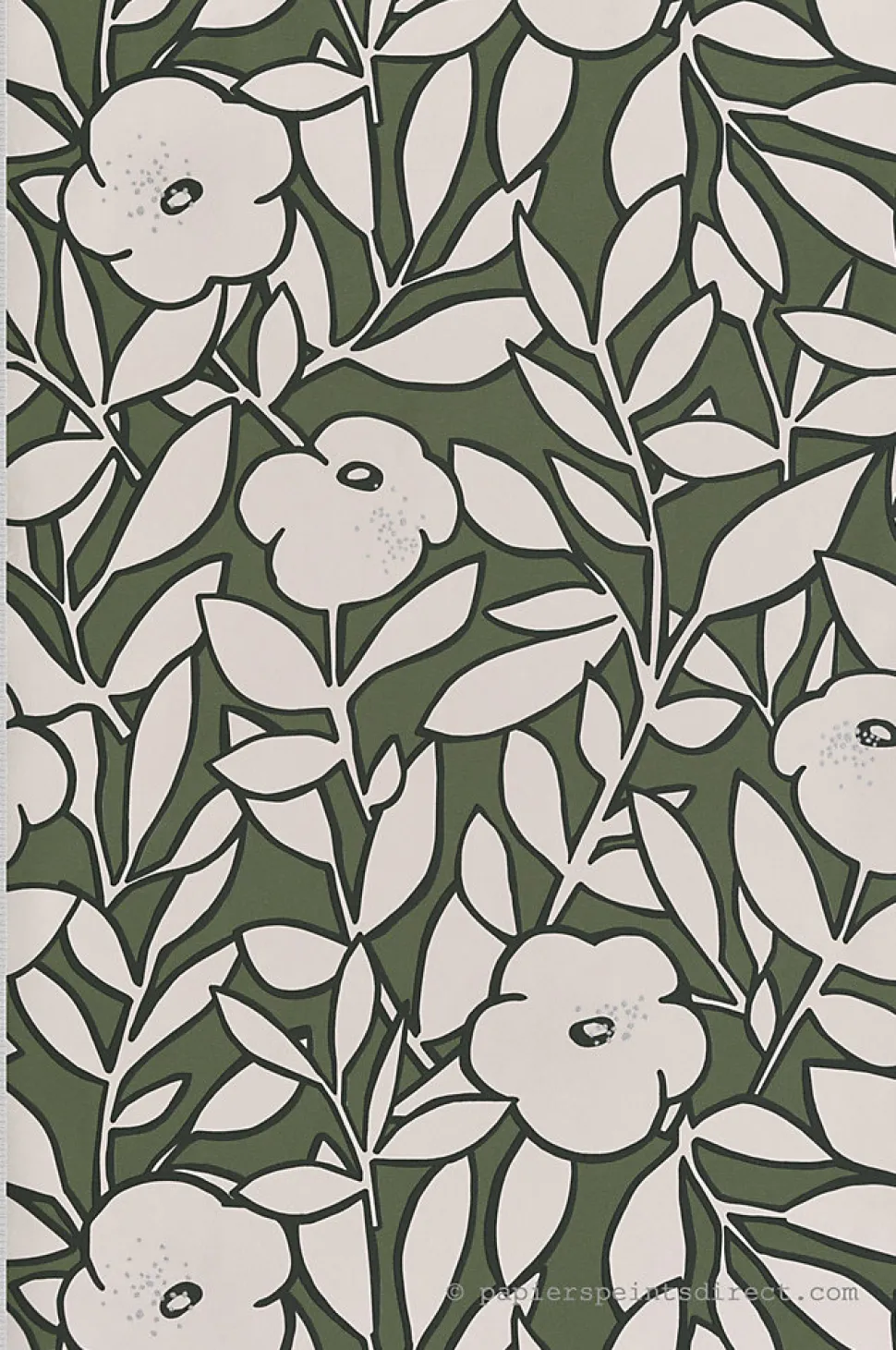 Papier peint vinyle sur intissé Fleur L.10.05 x l.0.53 m. - Réf. LTC-11230204