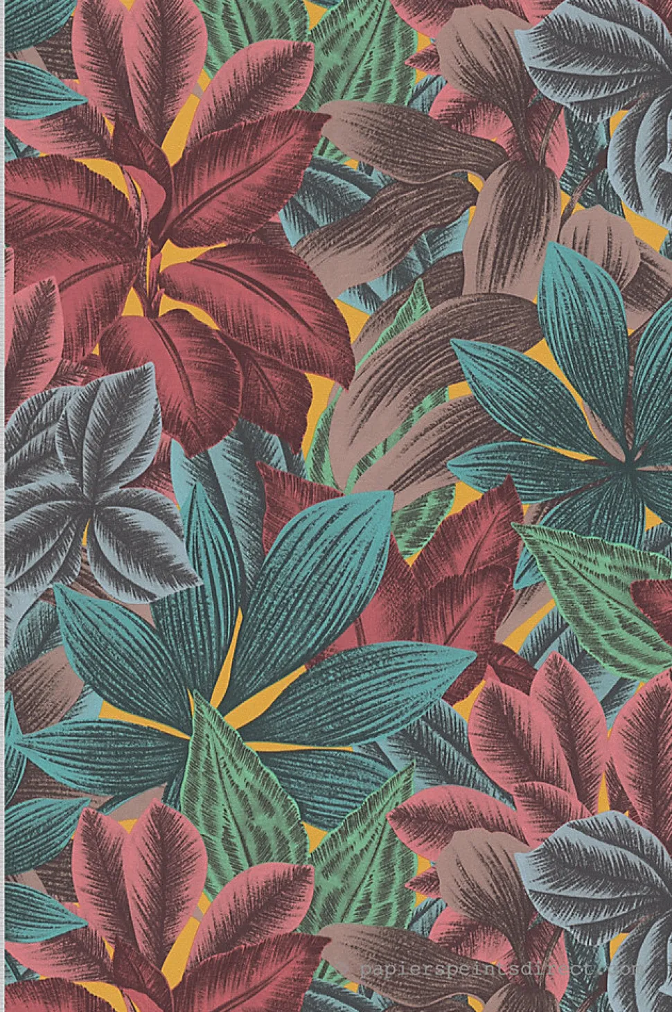 Papier peint vinyle sur intissé Jungle L.10.05 x l.0.53 m. - Réf. AS-392222