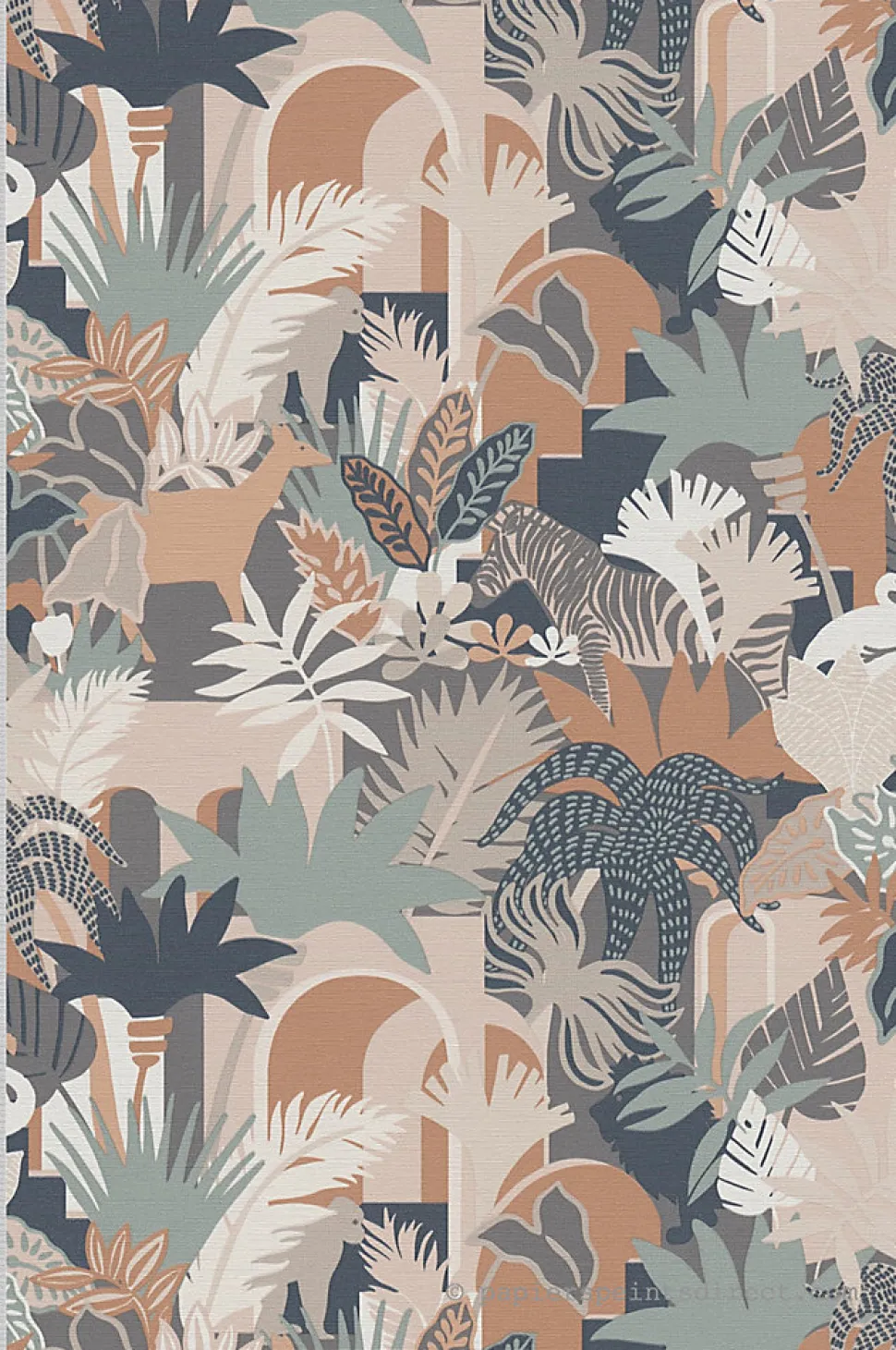 Papier peint vinyle sur intissé Jungle L.10.05 x l.0.53 m. - Réf. SP15954