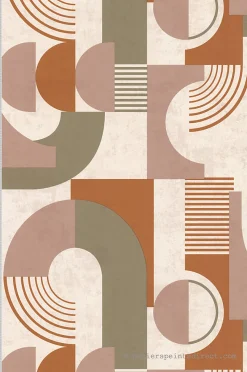 Papier peint vinyle sur intissé Géométrique L.10.05 x l.0.53 m. - Réf. LTC-51222403