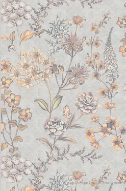 Papier peint vinyle sur intissé Fleur L.10.05 x l.0.53 m. - Réf. AS-391171