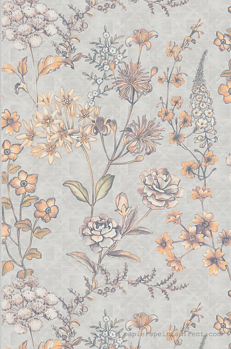 Papier peint vinyle sur intissé Fleur L.10.05 x l.0.53 m. - Réf. AS-391171