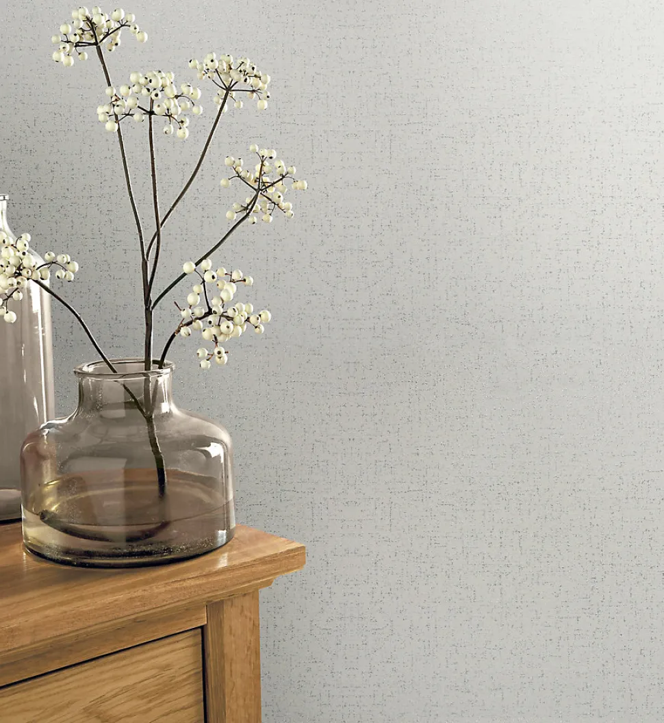 Papier peint vinyle sur intissé GoodHome Gazania blanc
