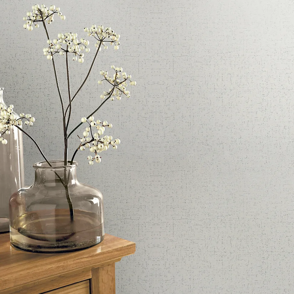 Papier peint vinyle sur intissé GoodHome Gazania blanc