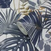 Papier peint vinyle sur intissé GoodHome Ferula bleu