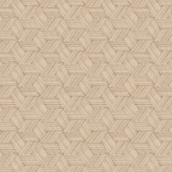 Papier peint vinyle sur intissé Carob GoodHome formes géométriques beige l.53 x H.1005 cm