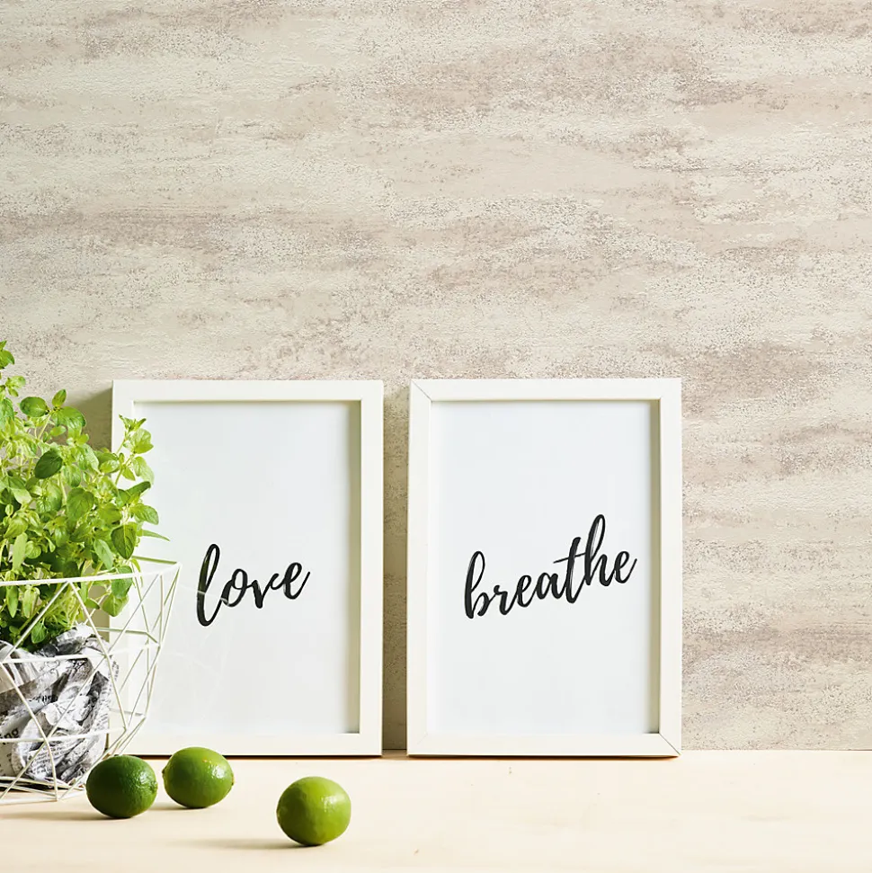 Papier peint vinyle sur intissé Chives GoodHome contemporain beige l.53 x H.1005 cm