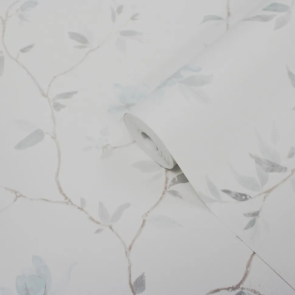 Papier peint vinyle sur intissé GoodHome Mugga bleu