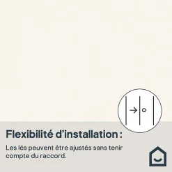 Papier peint vinyle sur intissé GoodHome  Aune blanc