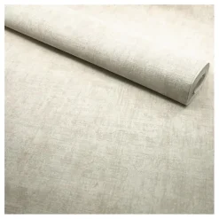 Papier peint vinyle sur intissé - Classique Chic - Effet toile beige et gris