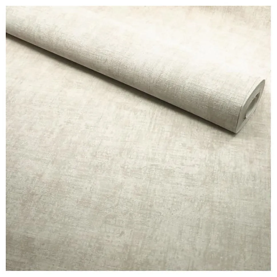 Papier peint vinyle sur intissé - Classique Chic - Effet toile beige et gris