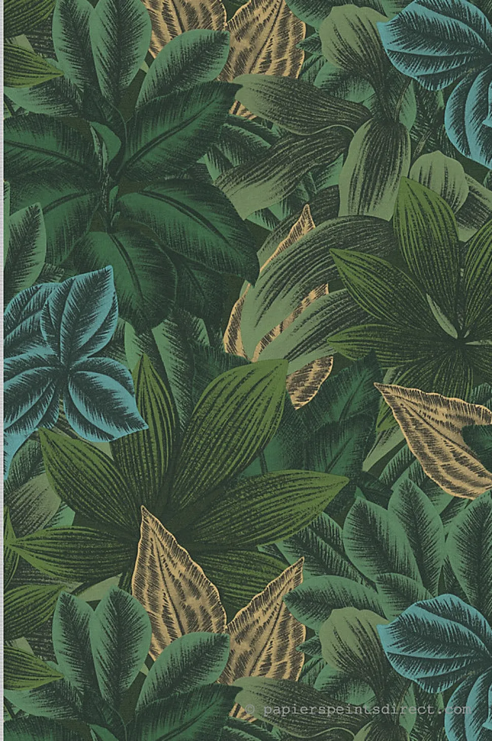 Papier peint vinyle sur intissé Jungle L.10.05 x l.0.53 m. - Réf. AS-392224
