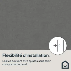Papier peint vinyle sur intissé GoodHome  Moivre gris anthracite