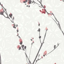Papier peint vinyle sur intissé GoodHome Teff rose