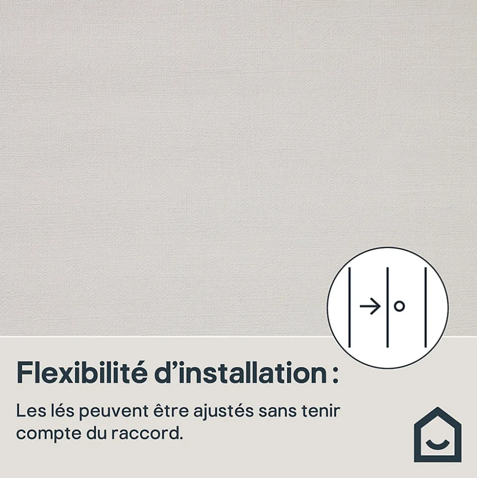Papier peint vinyle sur intissé GoodHome Tille blanc