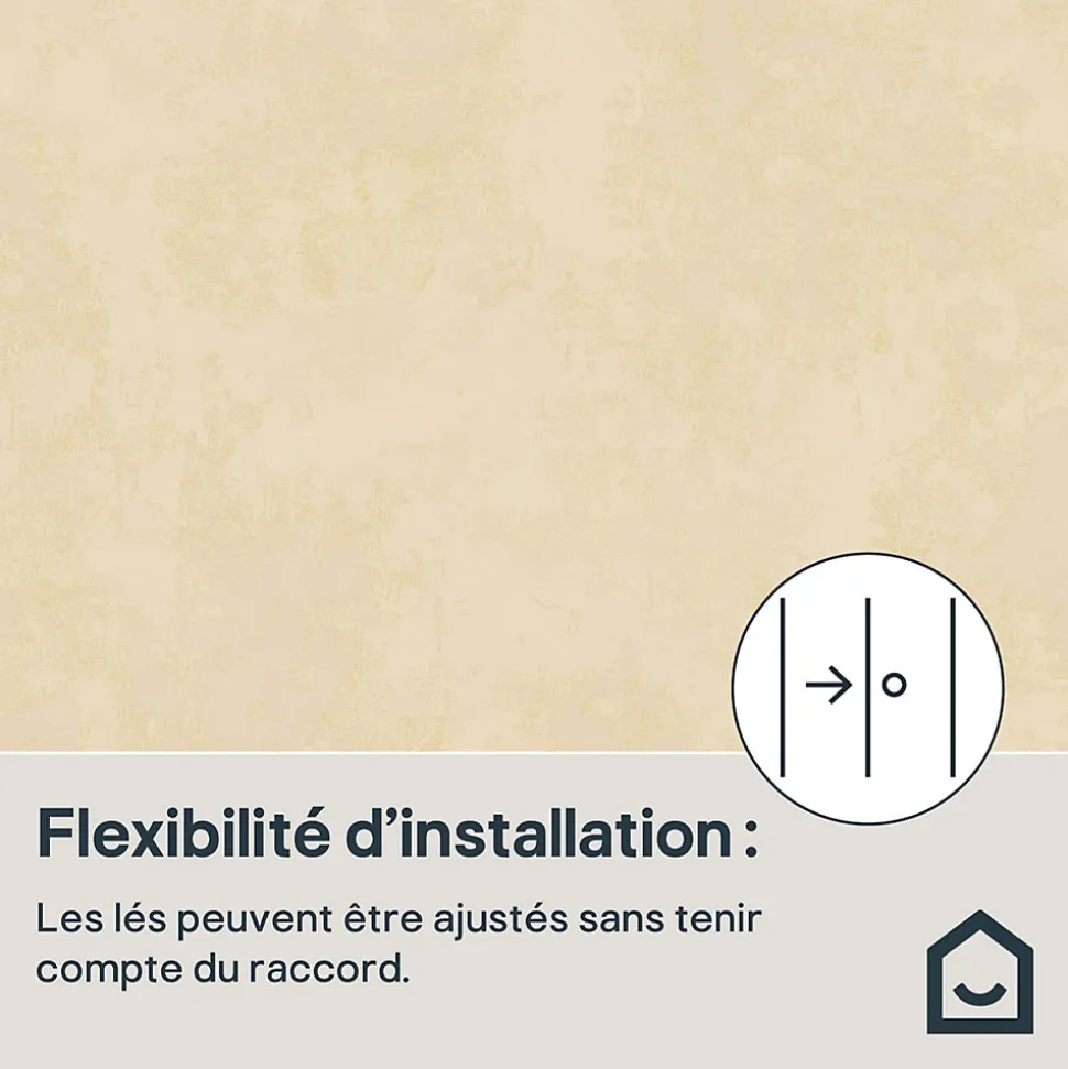 Papier peint vinyle sur intissé GoodHome Omey beige