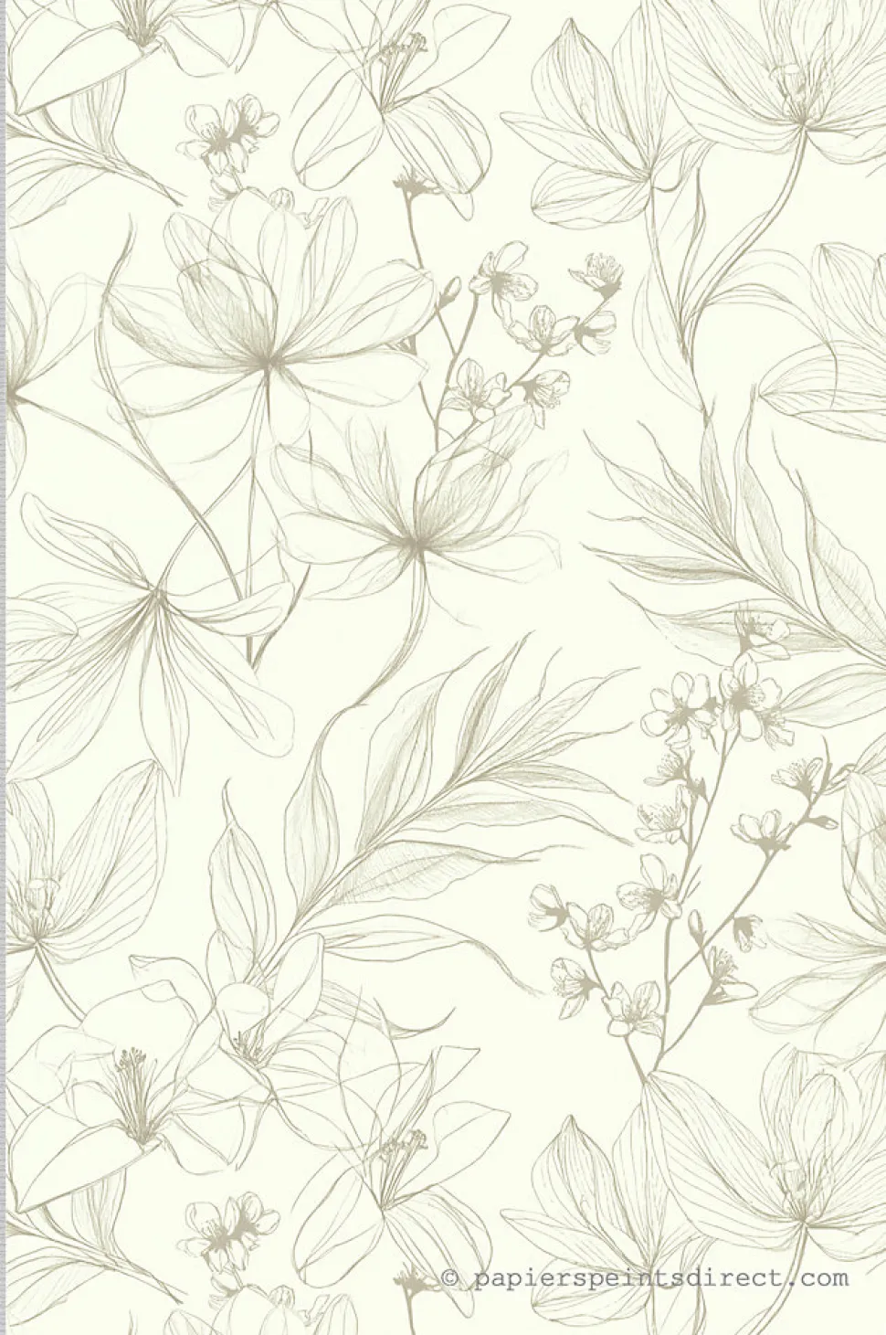Papier peint vinyle sur intissé Fleur L.10.05 x l.0.53 m. - Réf. LTC-51247707