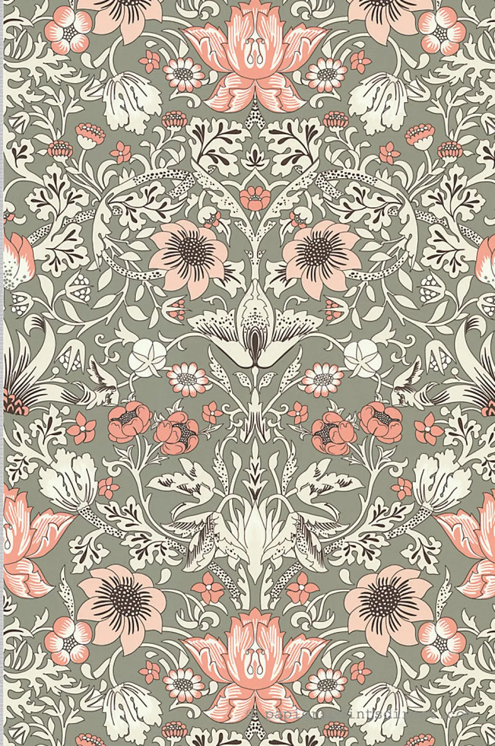Papier peint vinyle sur intissé Fleur L.10.05 x l.0.53 m. - Réf. LTC-11250509